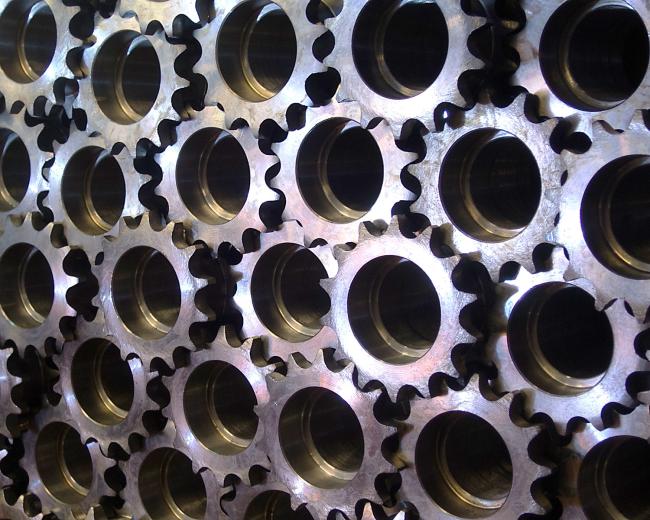 Gehärtete Kettenräder für Tragrollen - Hardened sprockets for conveyor rollers