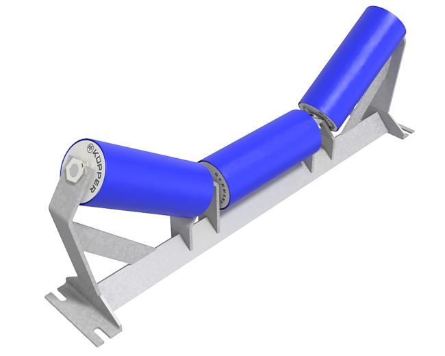 Tragrollenstationen für Oberband / Muldenstationen _-_ Carry idlers / Troughing idlers