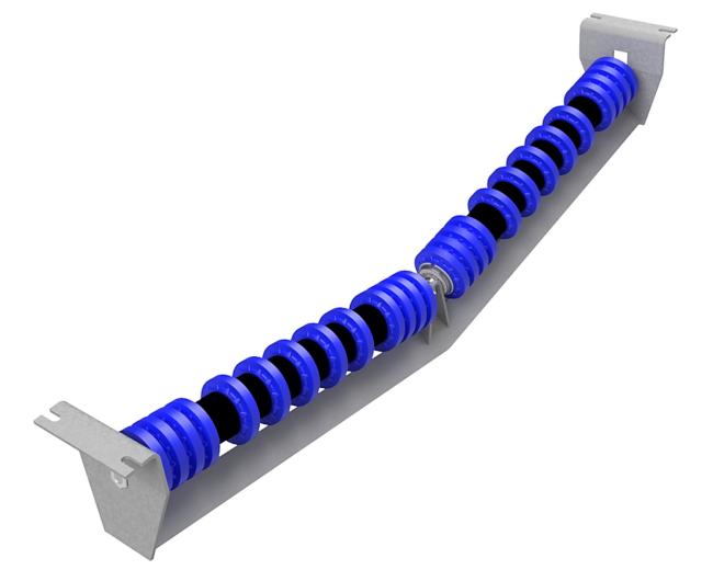 Muldenstationen / 2-teilige Unterbandstation - Troughing idlers / 2-part Return idler or V-return idler